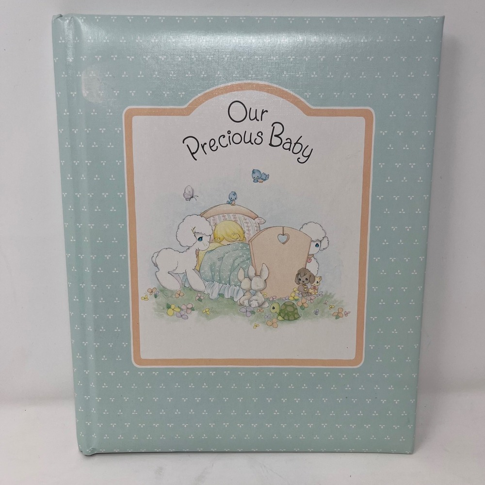 Vintage 1989 Precious Moments Our Baby Hallmark Memory Book Blue BBA 120-6